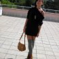 Royal Blue chic Cowl Necke mini Dress / Tunic With Long Sleeves