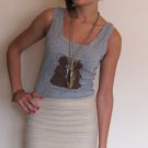 Grey Twins (Gemini) Silhouette Tank Top