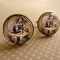 Blue caterpillar cufflinks (from Alice in Wonderland)