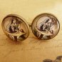 Blue caterpillar cufflinks (from Alice in Wonderland)