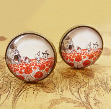In a field of poppies cufflinks