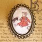 Red Dorothy and Toto brooch