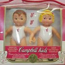 CRAFT 1995 5" vinyl  CAMPBELL SOUP KIDS  DOLLS in plastic case Boy & Girl MIP