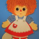23" VINTAGE RAGGEDY ANN & ANDY STANDUP CARDBOARD CUTOUT