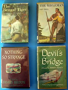 4 BOOKS:  DEVIL'S BRIDGE - NOTHING SO STRANGE - THE BENGAL TIGER - THE RIFLEMAN