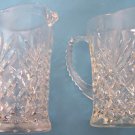 Set of 2 EARLY AMERICAN PRESCUT OATMEAL PINEAPPLE  PITCHERS