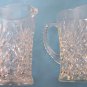 Set of 2 EARLY AMERICAN PRESCUT OATMEAL PINEAPPLE  PITCHERS