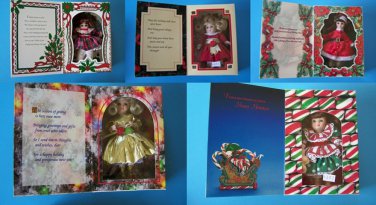 (5) KEEPSAKE MARIE OSMOND CHRISTMAS GREETING CARDS & 6" DOLLS in Window Boxes
