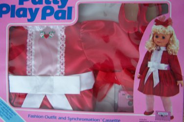 1987 IDEAL TALKING  24" PATTY PLAYPAL PRETTY PARTY DRESS & A FUNTIME PARTY  NRFB