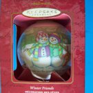 HALLMARK 2001 WINTER FRIENDS SNOWMAN ANIMAL Tammy Haddix ORNAMENT NRFB