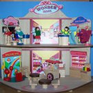 WONDER 2 STORY PLAN TOYS MALL w/ HAIR SALON BOUTIQUE FAST FOOD TOYLAND 5 PEOPLE