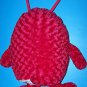 30" Curly Soft Plush Red SMILEY DEVIL w/HEART HORNS & BUG EYES