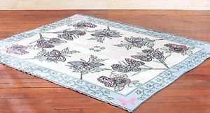 BUTTERFLY 86" long x 67" wide THROW for Floor or Couch Tablecoth MIP NEW