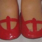 Vintage MATTEL SINGING CHATTY RED T STRAP SHOES  - fit many 14-16" Dolls