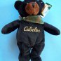 9" CABELAS BURT BLACK BEAR w/ Camouflage Scarf and Paper & Tush Tag NEW