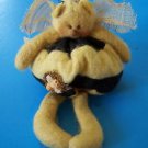 8"  BEE SHELF SITTER Melissa Ann 1998  Handcrafted Felted w/Tags