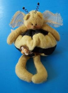 8"  BEE SHELF SITTER Melissa Ann 1998  Handcrafted Felted w/Tags