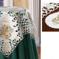3 pc Holiday Glow Christmas Table Linens Set 34" sq Tablecloth NEW