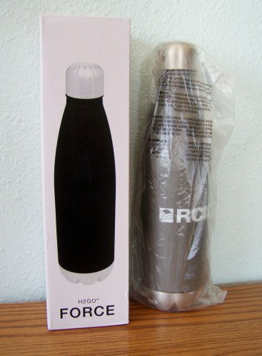 H2GO FORCE 26 oz DOUBLE WALL 18/8 ss Branded Gray VACUUM BOTTLE NEW