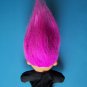 5" RUSS HALLOWEEN SKELETON TROLL DOLL - 9" to tip Long Fushia Hair w/tag on foot