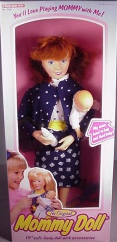 1990 Original MOMMY OUT FOR FUN 19"DOLL & BABY  Tootsietoy with Accessories NEW