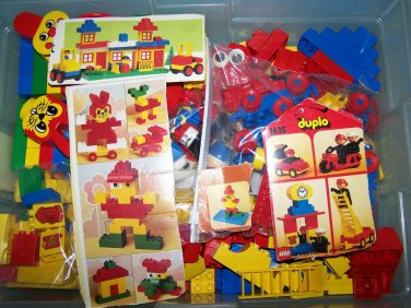 LEGO  DUPLO BUILDING BLOCKS 325 Pieces - 11 1/2# Vehicles, Specialty pieces VGC