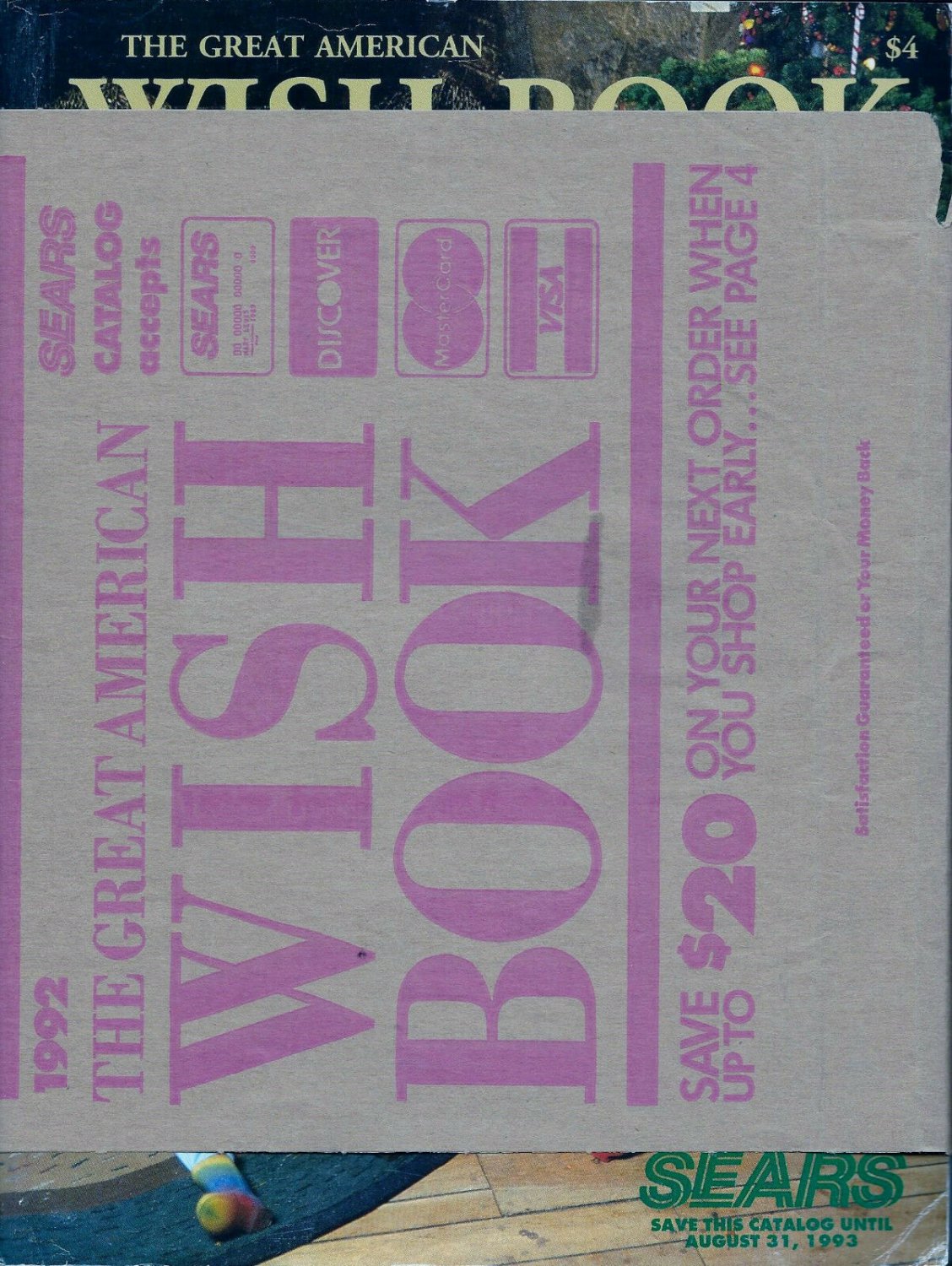 1992 The Great America WISH BOOK SEARS Christmas Catalog w/Orig Sleeve