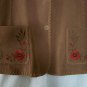 SUSAN GRAVER Style Faux Suede Camel Brown EMBROIDERED JACKET/COAT Size L