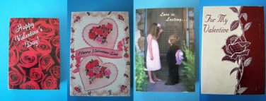 (4) VALENTINES GREETING CARD Marie Osmond DOLLS   6"  1997 NRFB  Lot 1