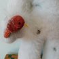 15" PORCELAIN SNOW ANGEL DOLL w/RED BIRD MIB