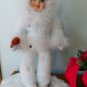 15" PORCELAIN SNOW ANGEL DOLL w/RED BIRD MIB