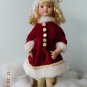 10" CHRISTMAS DOLL Blond Curls Brown Eyes VGC