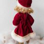 10" CHRISTMAS DOLL Blond Curls Brown Eyes VGC