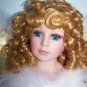 16" STAR STUDDED ANN MARIE PORCELAIN DOLL Strawberry Blond Blue Eyes MIB