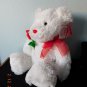 18" So Soft & Fluffy VALENTINE Bear w /ROSE& BOW  Caltoy  NEW w/hangtag