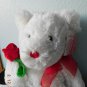 18" So Soft & Fluffy VALENTINE Bear w /ROSE& BOW  Caltoy  NEW w/hangtag