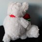 18" So Soft & Fluffy VALENTINE Bear w /ROSE& BOW  Caltoy  NEW w/hangtag