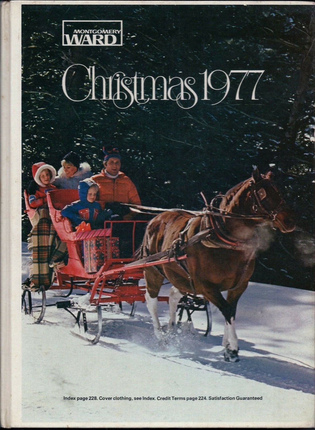 1977 Hard Cover MONTGOMERY WARD CHRISTMAS Catalog for "77 WARDS