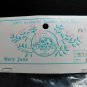 Lt. Blue FAUX LEATHER SIDE BUTTON DOLL Size 6 SHOES 3 1/2" long x 1 1/4 wide MIP