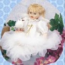 10" Adorable White ANGEL DOLL Sitting on  a Fluffy Cloud  Holding Bird NRFB