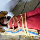 1993 NAVAJO PAPOOSE 16"Native American Porcelain Doll in 22" Woven Cradle Board