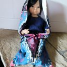 1993 NAVAJO PAPOOSE 17"Native American Porcelain Doll in Bunting Danbury Mint VG