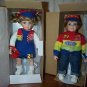 12" JEFF GORDON NASCAR CHRIS & KATIE DOLLS by Laura McCabe Hamilton 1998 NRFB's
