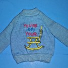 1964 RARE  Ideal KOOKY SWEATER "YOU'RE OFF YOUR ROCKER"  Blue Tammy Sweater VGC
