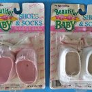 (2 pr) BEAUTIFUL BABY SHOES & SOCKS for   Cabbage Patch CPK 16 - 18" Dolls MIPs