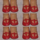 12 pr Vintage MATTEL SINGING CHATTY RED TSTRAP JAPAN SHOES-fit many 14-16" Dolls