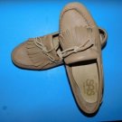 SAS Beige Kiltie Loafer Shoes USA Tripad Comfort Pebbled Leather Women's US 9.5N