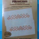 Created Moments PREMIUM PILLOWCASES SNOWFLAKING PAIR Printed Chicken Scratch NRF