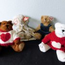 (4) 1993 Ty Beanie Baby Attic Treasures NICOLES CASANOVA GWYNDOLYN OSCAR  NWTs