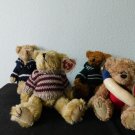 (4) 1993 Ty Beanie Baby Attic Treasures CHELSEA FRASER MASON ALLURA Jointed NWTs